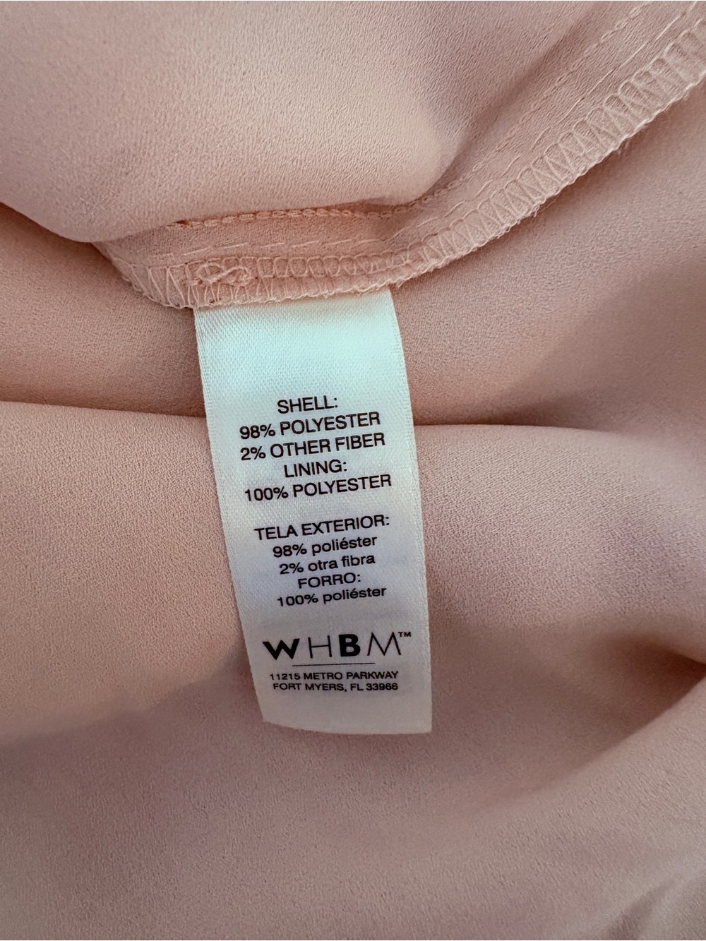 White House Black Market Blush Blouse with Gold Dot Accents size large - Picture 10 of 10